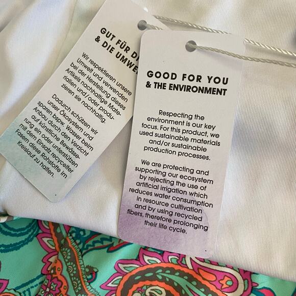 Lascana NWT Paisley Print Bikini Set Womens Size 36D Top and Size 12 Bottoms - Picture 2 of 10